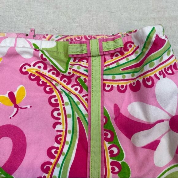 Lilly Pulitzer White Tag “Cheery O” Print‎ Girls Skort Size 7 Pink and Green - Picture 4 of 7